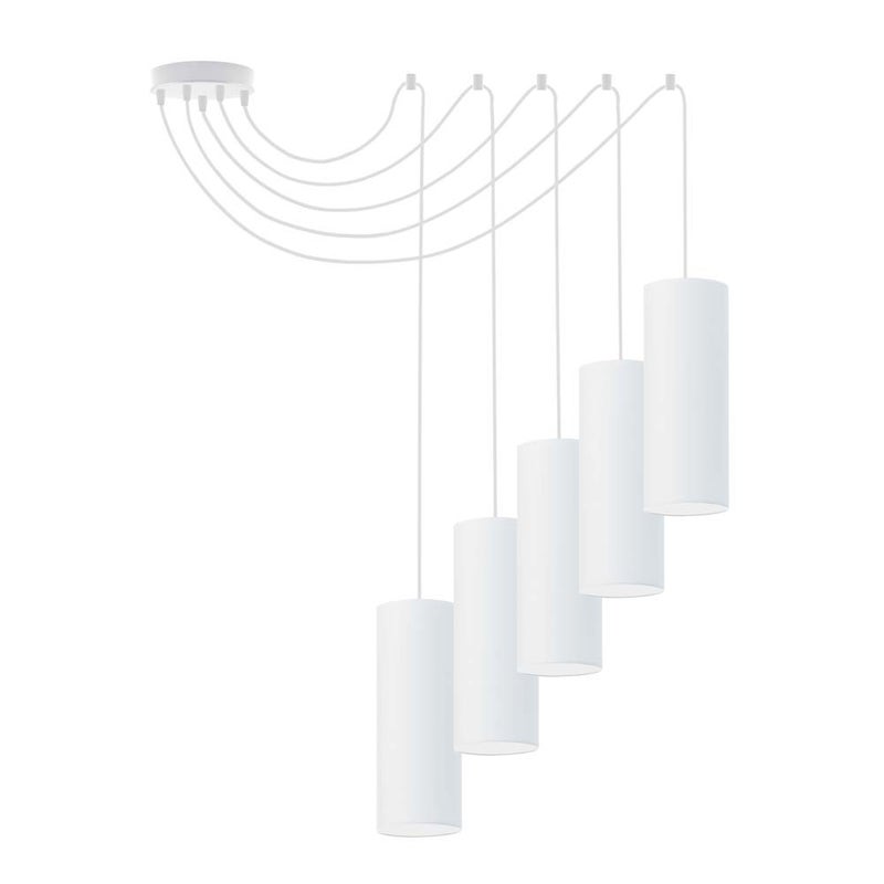 Lampa wisząca zwis żyrandol sufitowa z abażurami tuba POGO Z5
