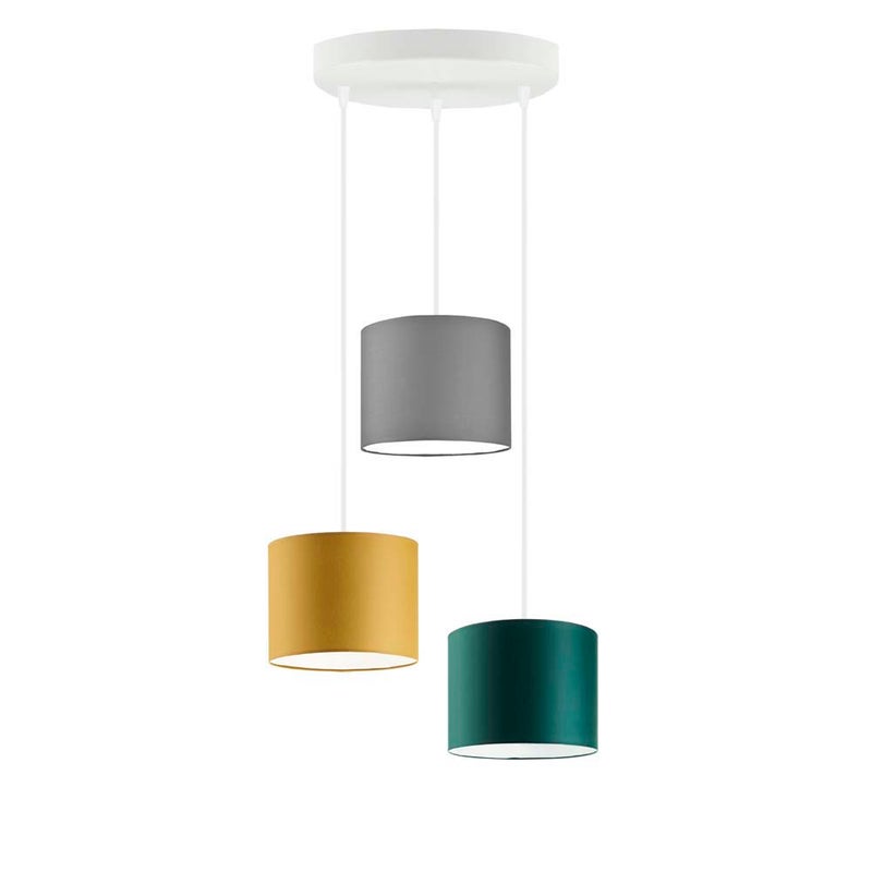Lampa wisząca zwis żyrandol sufitowa z abażurami walec JAZZ Z3