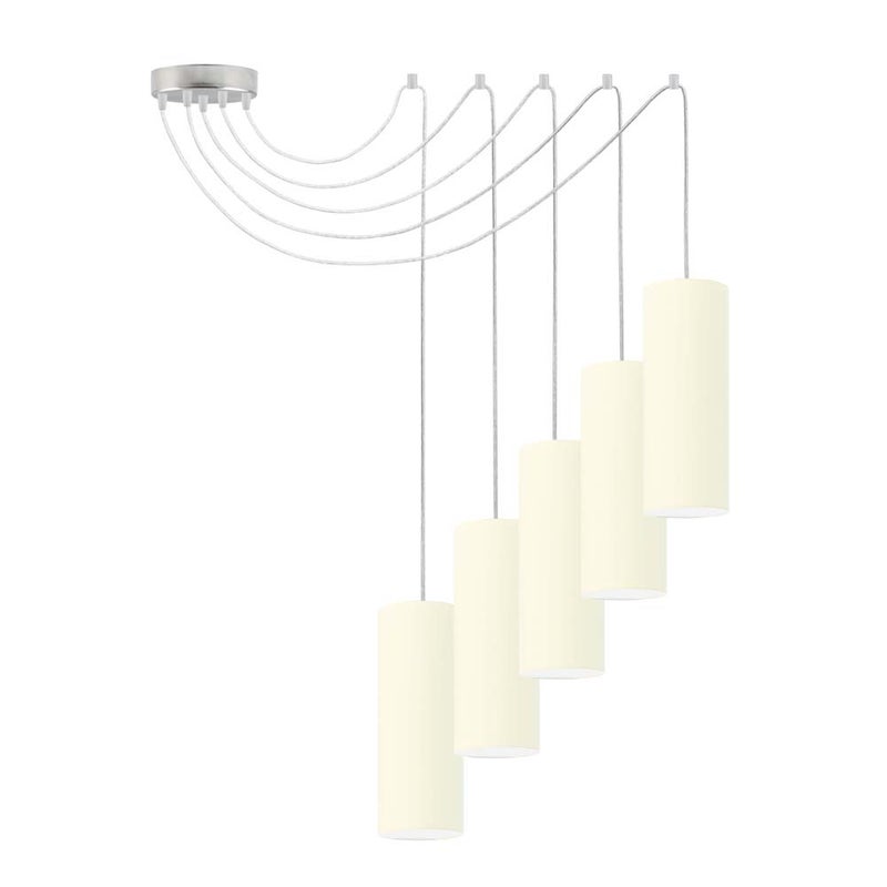 Lampa wisząca zwis żyrandol sufitowa z abażurami tuba POGO Z5
