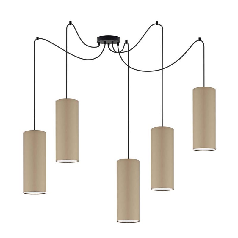 Lampa wisząca zwis żyrandol sufitowa z abażurami tuba POGO Z5