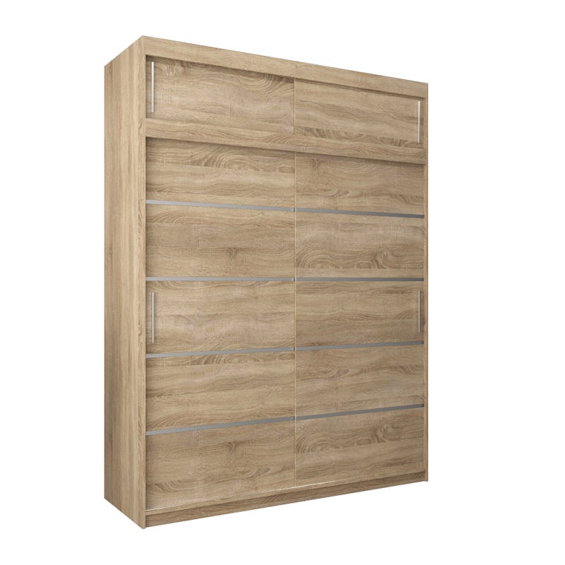 Szafa przesuwna z nadstawką garderoba Verona 1 180 x 62 x 240 cm Sonoma - Abiks Meble
