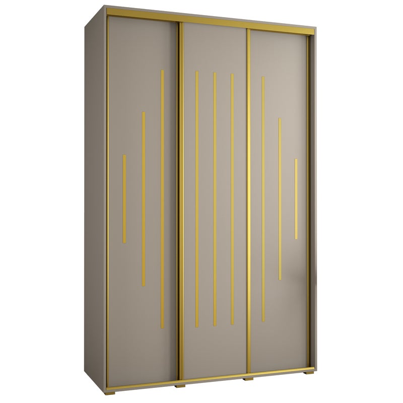 Szafa przesuwna wysoka Dakota 12 160 x 45 x 235,2 cm kaszmir + u. Złoty - Abiks Meble