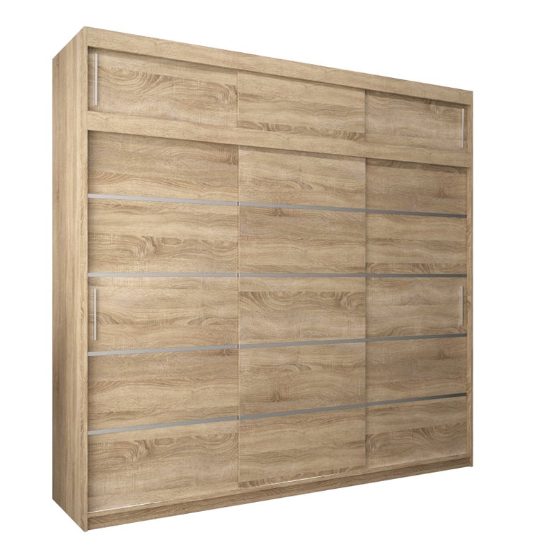 Szafa przesuwna z nadstawką garderoba Verona 1 250 x 62 x 240 cm Sonoma - Abiks Meble