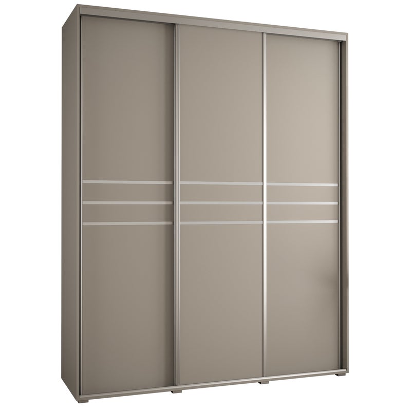 Szafa przesuwna wysoka Dakota 10 190 x 60 x 235,2 cm kaszmir + u. Srebrny - Abiks Meble