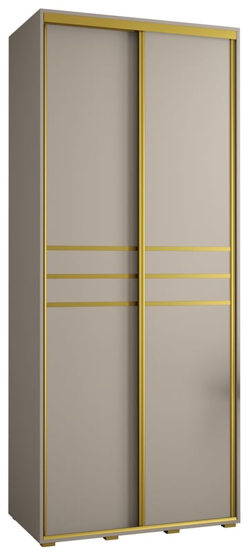 Szafa przesuwna wysoka Dakota 10 120 x 45 x 235,2 cm kaszmir + u. Złoty - Abiks Meble