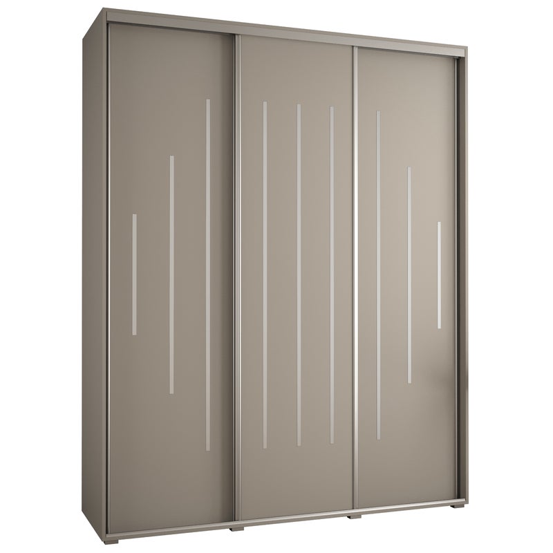 Szafa przesuwna wysoka Dakota 12 190 x 60 x 235,2 cm kaszmir + u. Srebrny - Abiks Meble