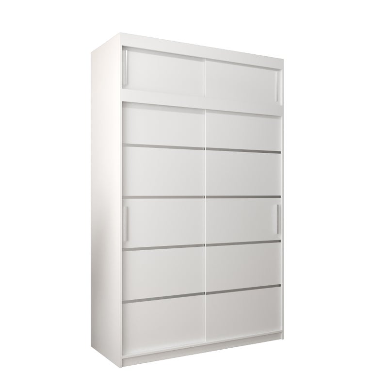 Szafa przesuwna z nadstawką garderoba Verona 1 150 x 62 x 240 cm Biały - Abiks Meble
