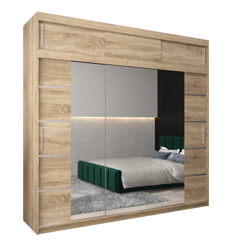 Szafa przesuwna z nadstawką garderoba Verona 4 250 x 62 x 240 cm Sonoma - Abiks Meble