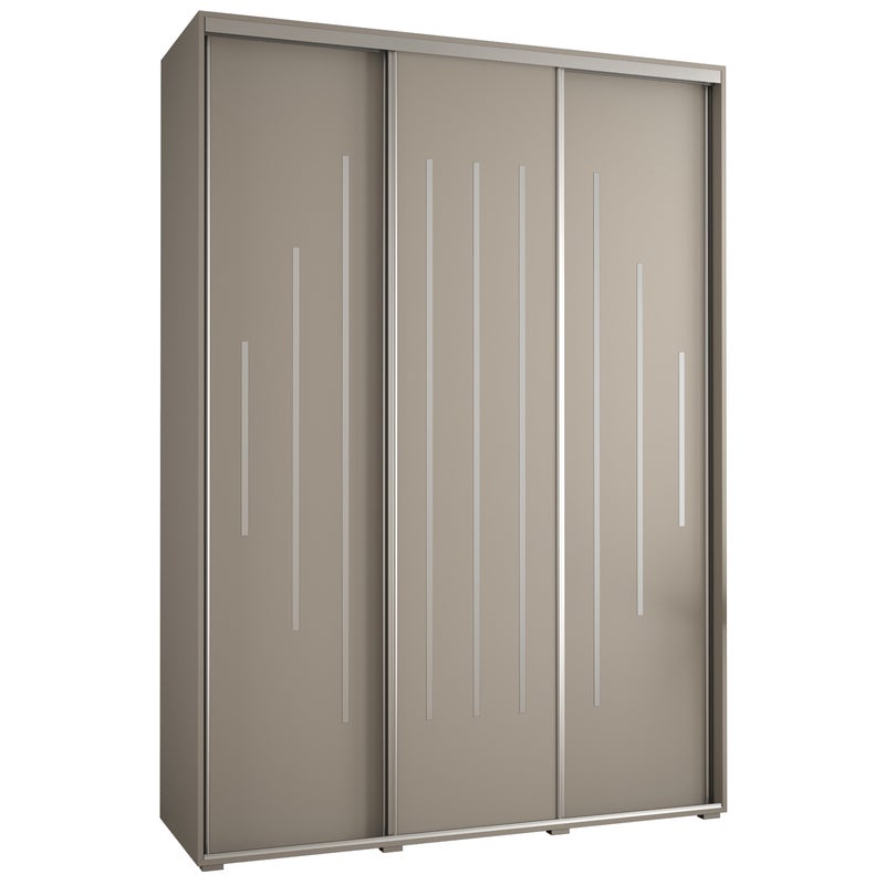 Szafa przesuwna wysoka Dakota 12 180 x 45 x 235,2 cm kaszmir + u. Srebrny - Abiks Meble