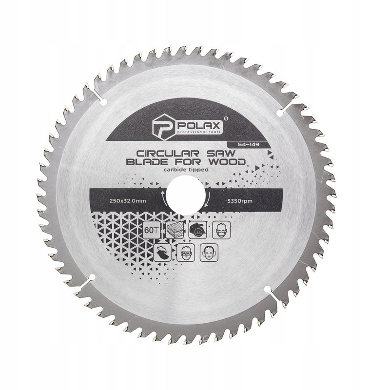 Polax Tarcza piła tarczowa do drewna 250x32.0/30.0 60Т