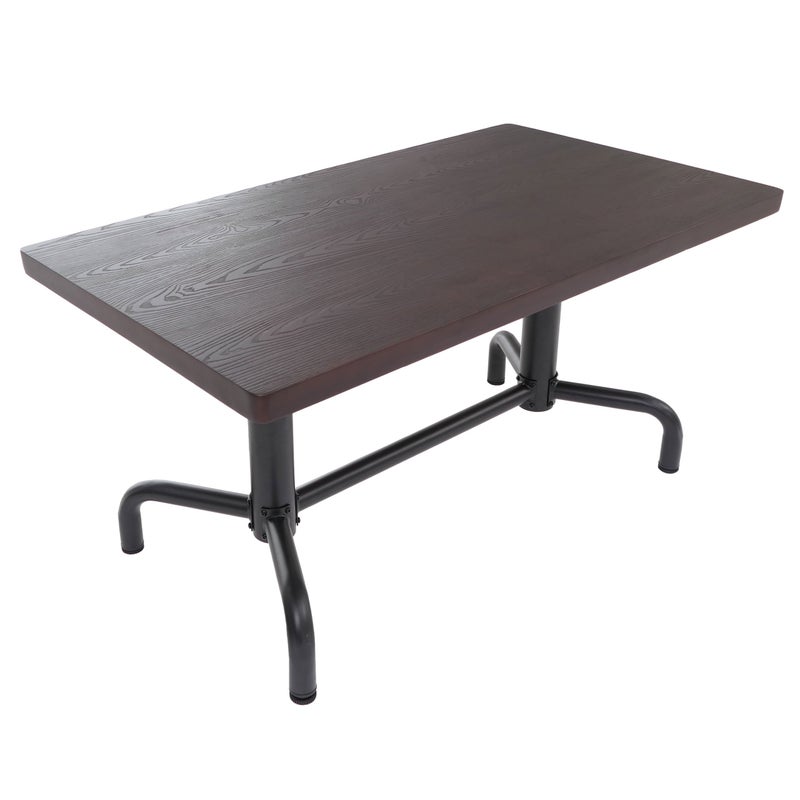 Stół do jadalni HWC-P31, stół do jadalni, industrialny, drewniany, 140 x 80 cm ~ ciemny, czarna rama