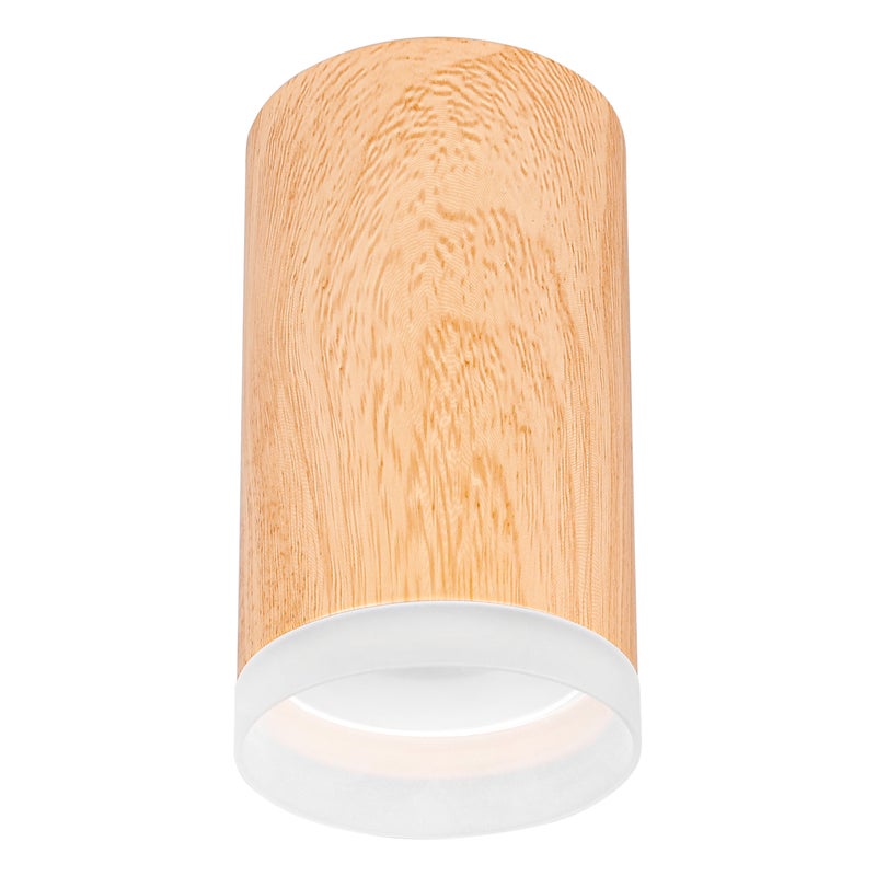 Oprawa natynkowa LED GU10 5,5x10cm okrągła drewniany kolor IP20 tuba lampa sufitowa MasterLED