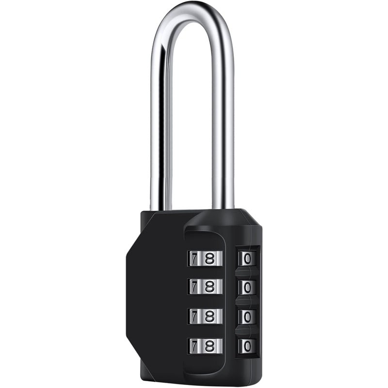 Kłódka szyfrowa 4-cyfrowa, wodoodporna, o długości 6,7 cm, wykonana z odpornego na warunki atmosferyczne metalu i ocynkowanej stali, odpowiednia do: