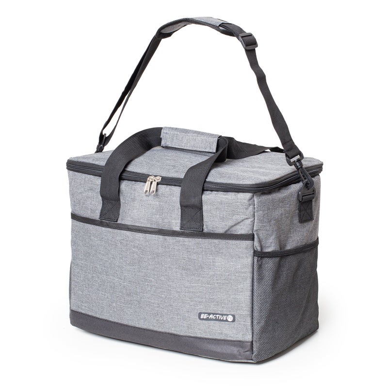 Duża torba termiczna 26,5L idealna na piknik, zakupy, napoje i jedzenie szara Be-active.pl