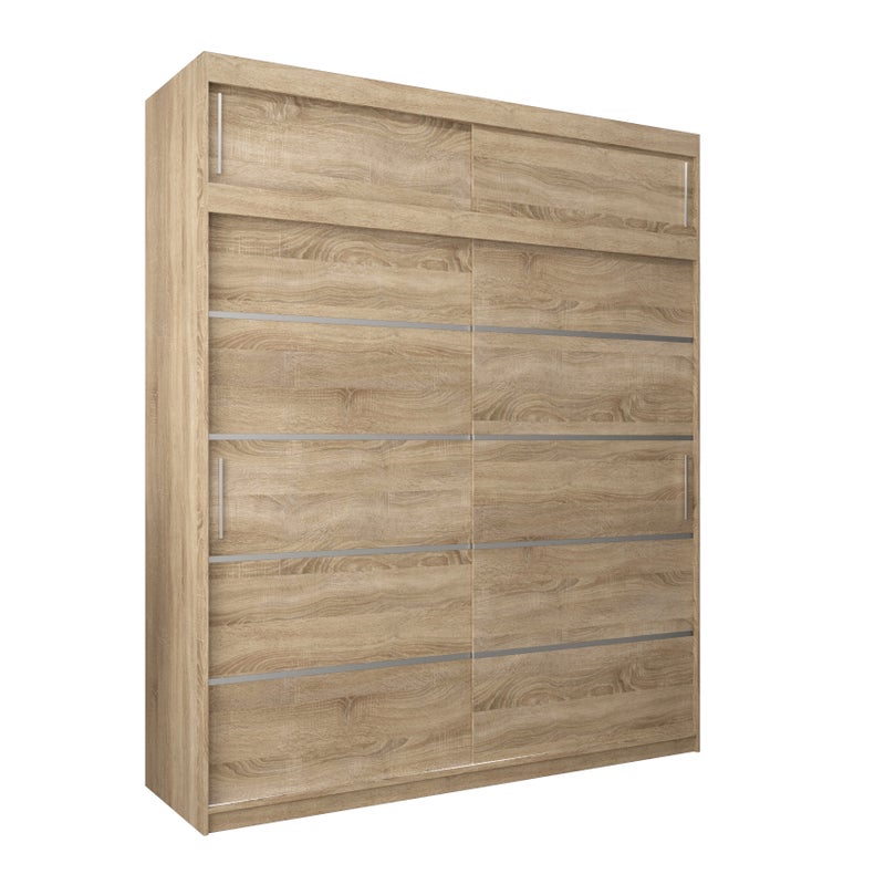 Szafa przesuwna z nadstawką garderoba Verona 1 200 x 62 x 240 cm Sonoma - Abiks Meble