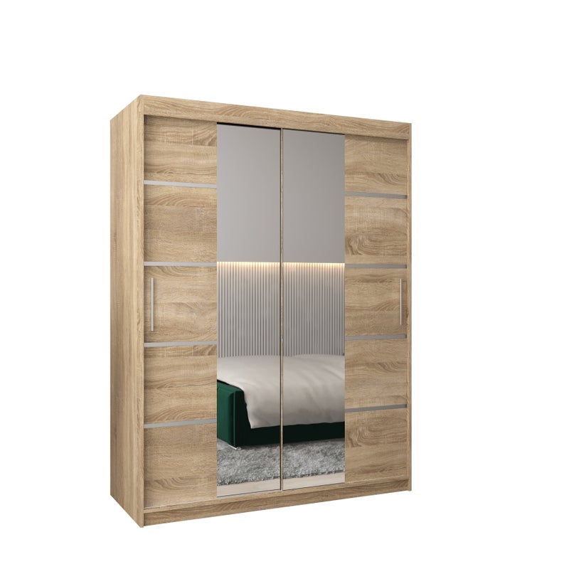 Szafa przesuwna garderoba Verona 4 150 x 62 x 200 cm Sonoma - Abiks Meble