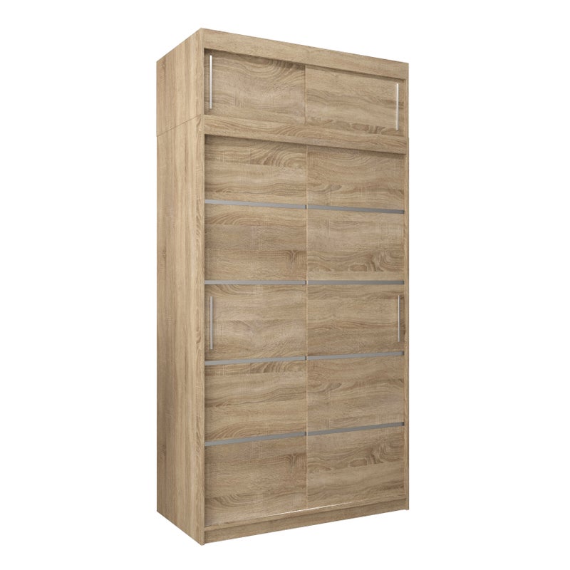 Szafa przesuwna z nadstawką garderoba Verona 1 120 x 62 x 240 cm Sonoma - Abiks Meble