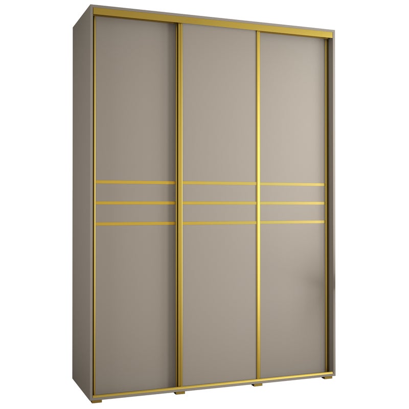 Szafa przesuwna wysoka Dakota 10 170 x 60 x 235,2 cm kaszmir + u. Złoty - Abiks Meble