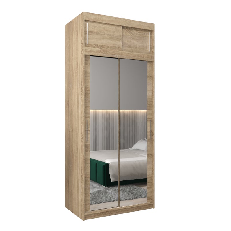 Szafa przesuwna z nadstawką garderoba TOKYO 3 100 x 62 x 240 cm Sonoma - Abiks Meble