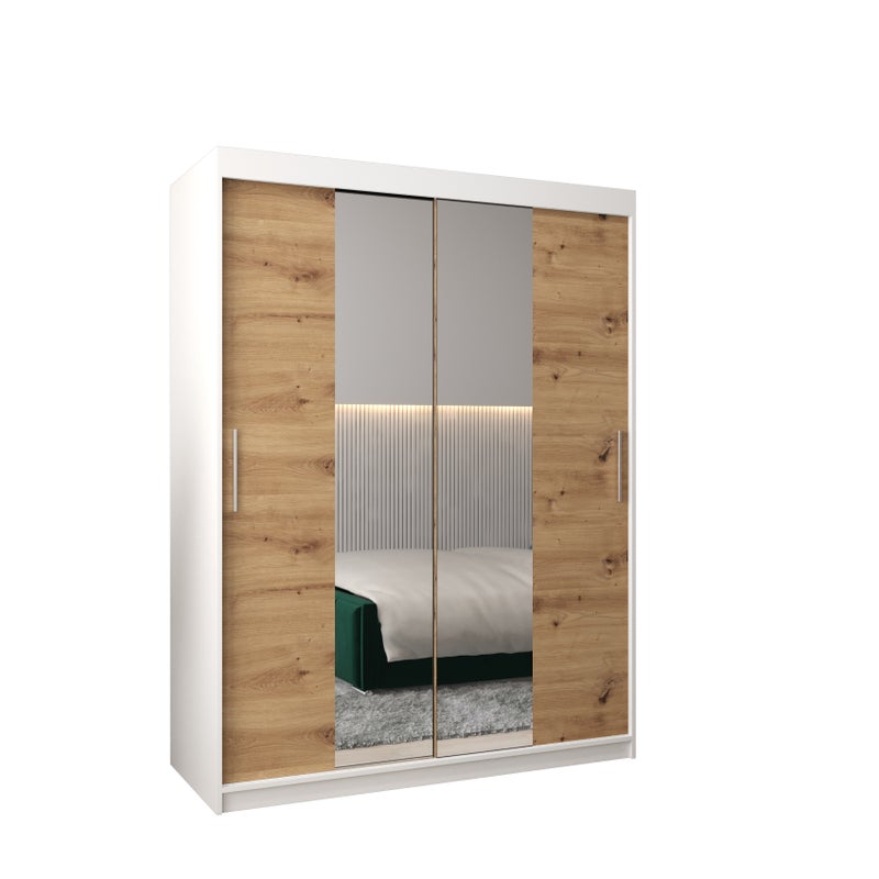 Szafa przesuwna garderoba TOKYO 1 150 x 62 x 200 cm Biały + Artisan - Abiks Meble