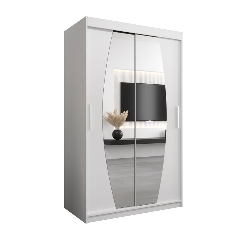 Szafa przesuwna garderoba ELYPSE 120 x 62 x 200 cm Biały - Abiks Meble