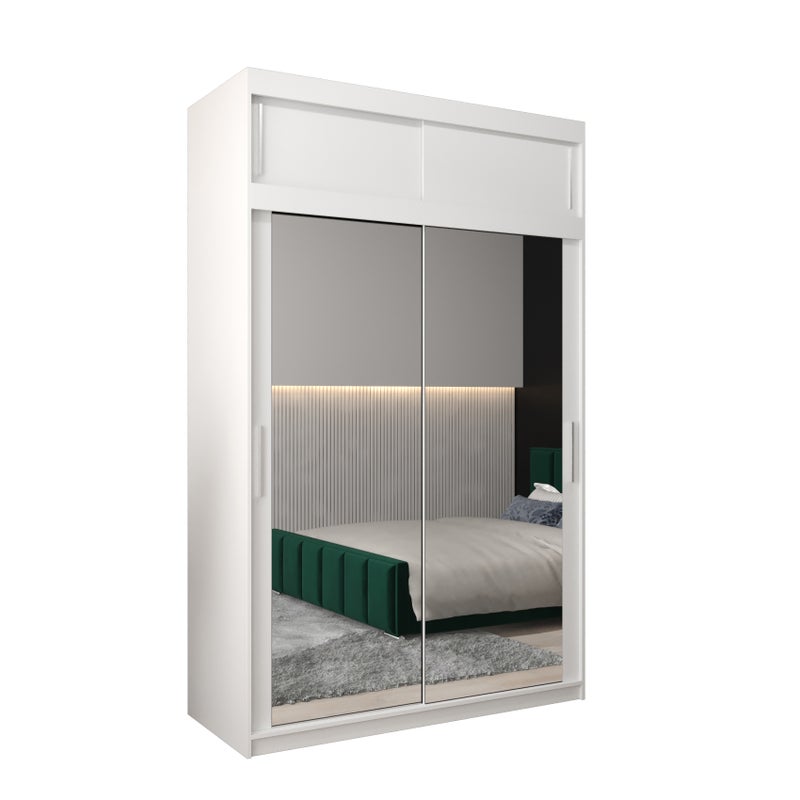 Szafa przesuwna z nadstawką garderoba TOKYO 3 150 x 62 x 240 cm Biały - Abiks Meble