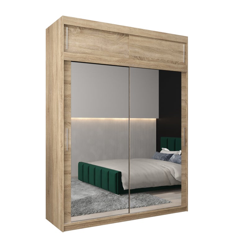 Szafa przesuwna z nadstawką garderoba TOKYO 3 180 x 62 x 240 cm Sonoma - Abiks Meble