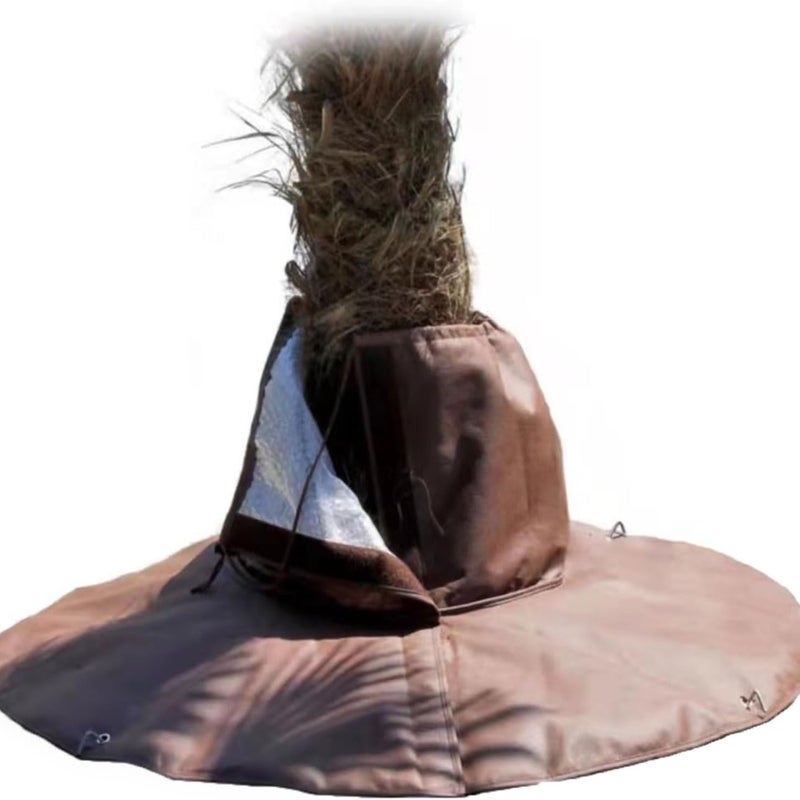 Zabezpieczenie korzeni przed mrozem w folii bąbelkowej - zapobiega uszkodzeniom korzeni przez mróz - 1 szt. - brązowe, 28 × 30 × 4 cm