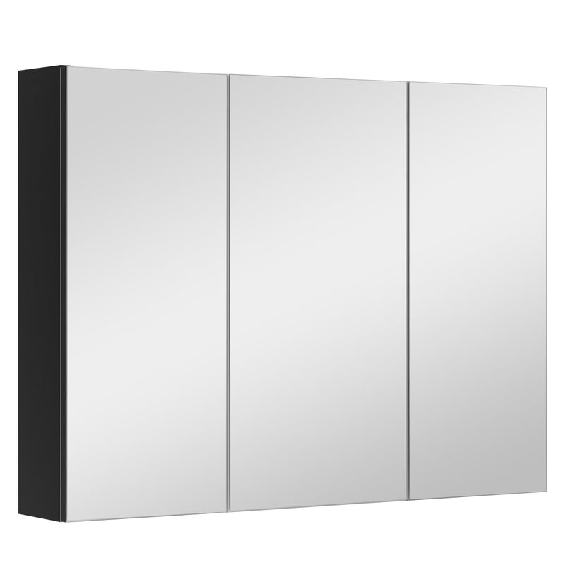 Szafka lustrzana 80 cm czarna