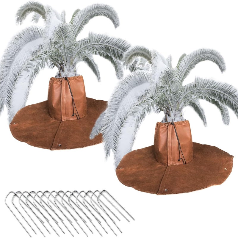 Osłona korzeni roślin przed mrozem, aluminiowa - zapobiega uszkodzeniom spowodowanym mrozem - 1 szt. - brązowa, 28 × 30 × 4 cm