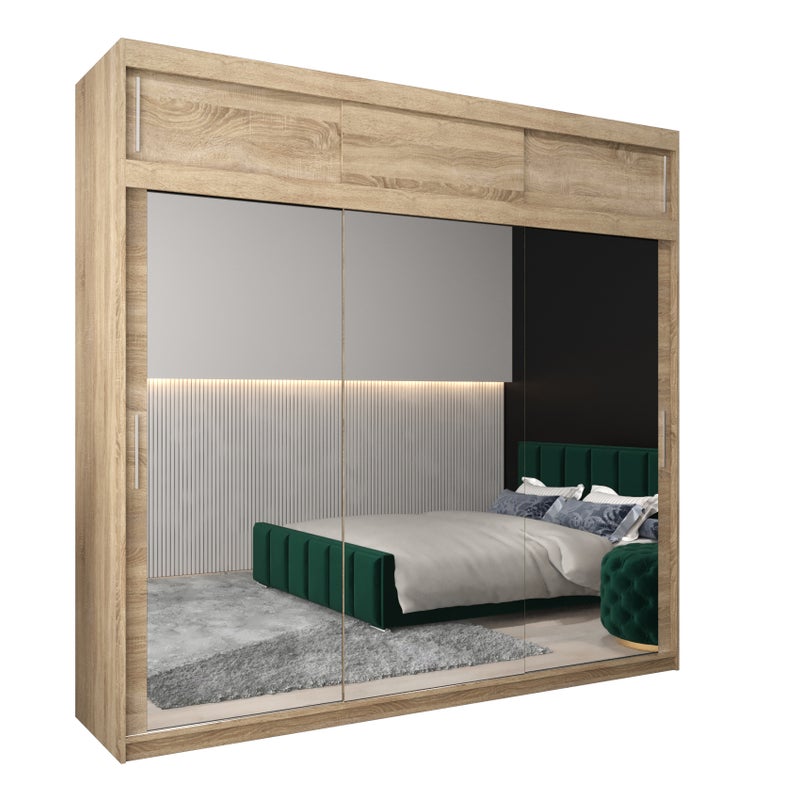 Szafa przesuwna z nadstawką garderoba TOKYO 3 250 x 62 x 240 cm Sonoma - Abiks Meble