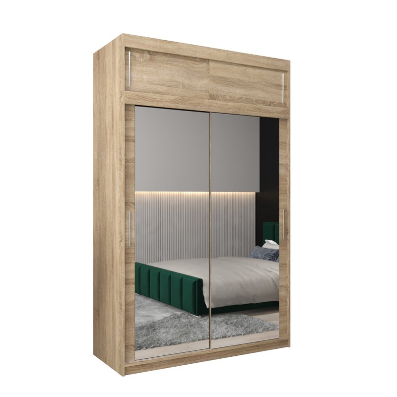 Szafa przesuwna z nadstawką garderoba TOKYO 3 150 x 62 x 240 cm Sonoma - Abiks Meble