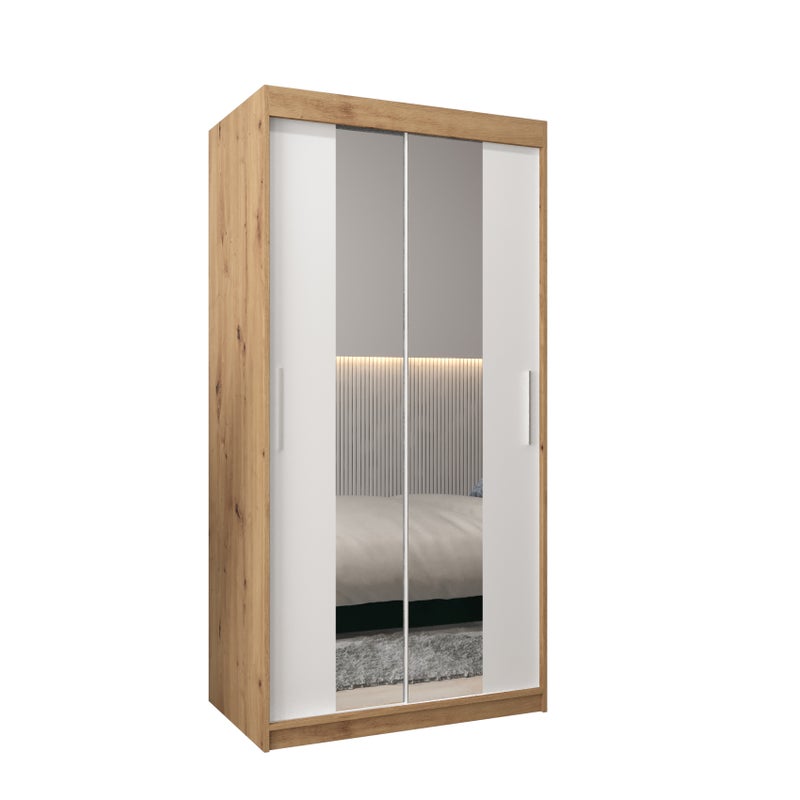 Szafa przesuwna garderoba TOKYO 1 100 x 62 x 200 cm Artisan + Biały - Abiks Meble
