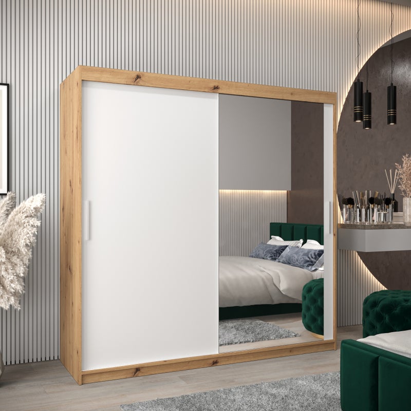 Szafa przesuwna garderoba TOKYO 2 200 x 62 x 200 cm Artisan + Biały - Abiks Meble