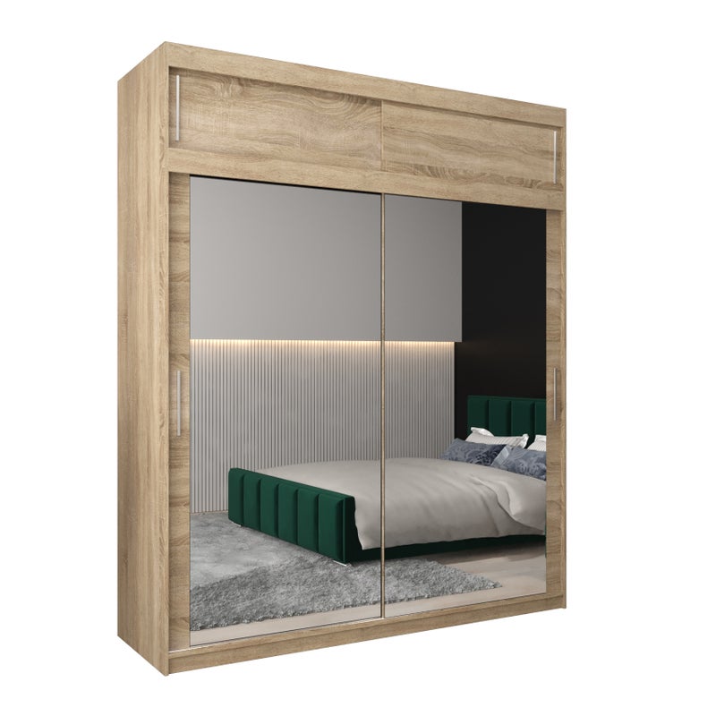 Szafa przesuwna z nadstawką garderoba TOKYO 3 200 x 62 x 240 cm Sonoma - Abiks Meble