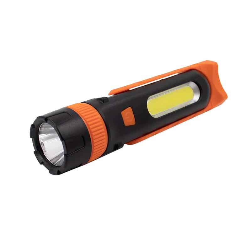 Latarka LED 3W 17.3cm IP20 6000K zimna biel z magnesem bateryjna pomarańczowo czarna XUDO