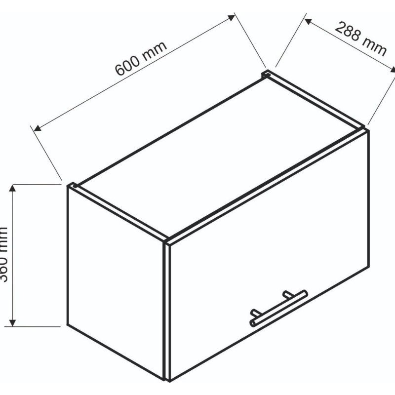 Szafka kuchenna wisząca 60 VITA W60 OKGR biała połysk