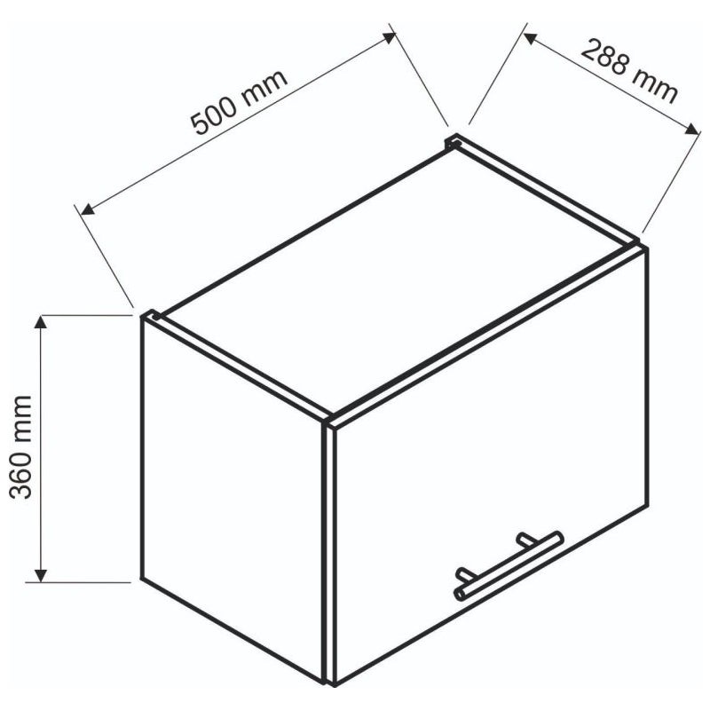 Szafka kuchenna wisząca 50 VITA W50 OKGR biała połysk