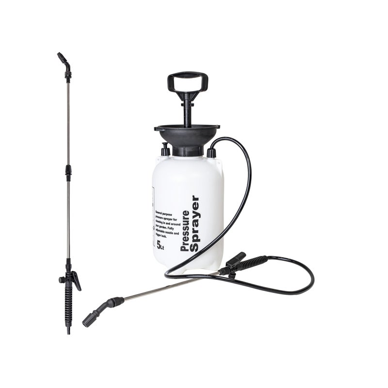Opryskiwacz ciśnieniowy ręczny 5L z długą lancą, precyzyjny i bezpieczny do ogrodów Be-active.pl