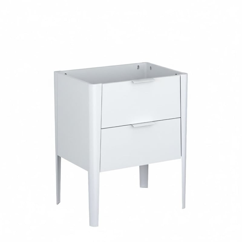 Szafka pod umywalkę wpuszczaną VIBE 60 cm biało-szara półmat