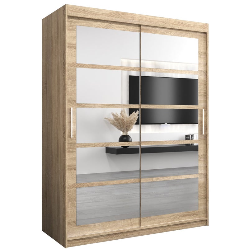 Szafa przesuwna garderoba ROMA 2 150 x 62 x 200 cm Sonoma - Abiks Meble