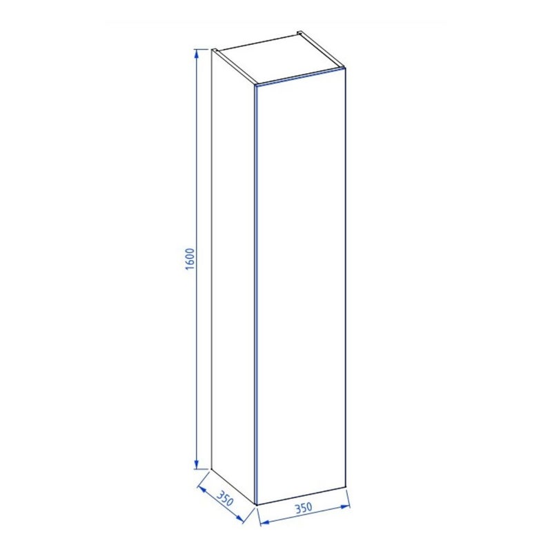 Szafka łazienkowa EDGE 35 cm antracyt półmat wysoka