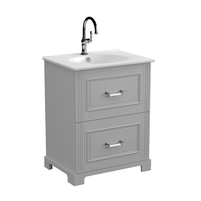 Szafka pod umywalkę OXFORD 60 cm ciemno szara półmat