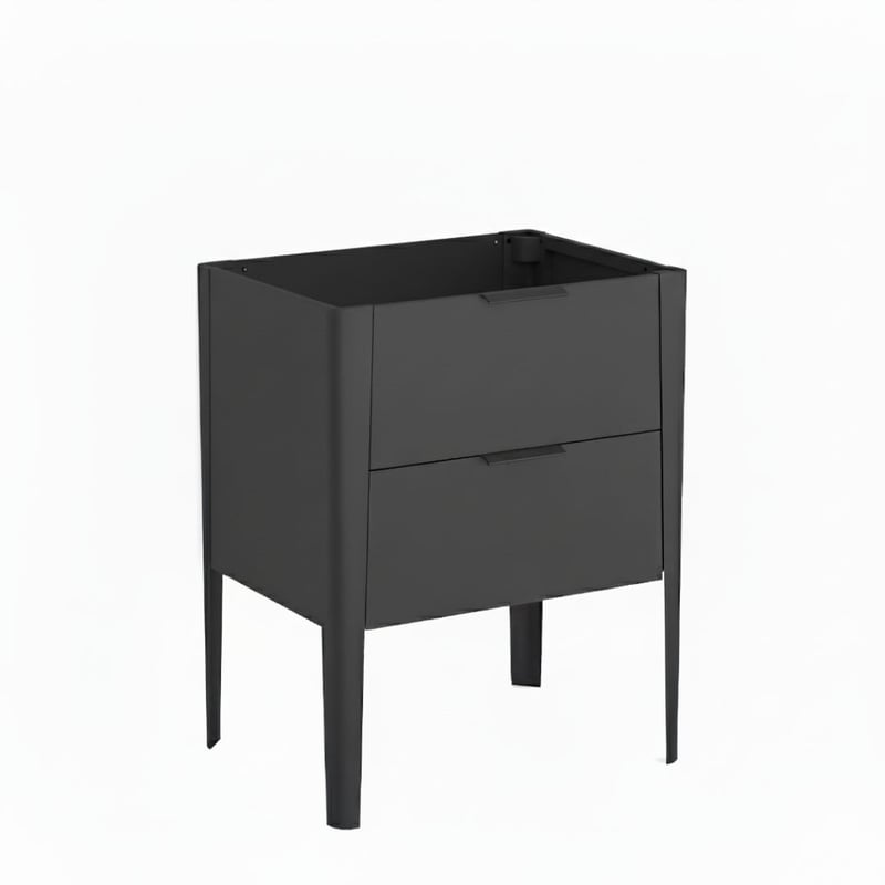 Szafka pod umywalkę wpuszczaną VIBE 60 cm czarny mat stojąca