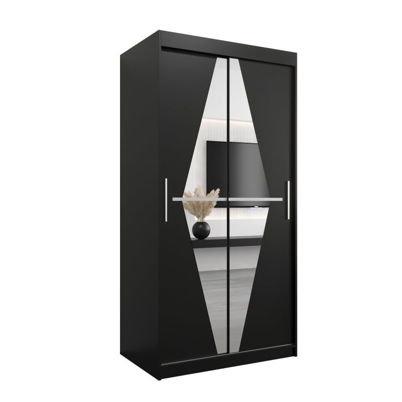 Szafa przesuwna garderoba BOLIWIA 100 x 62 x 200 cm Czarny - Abiks Meble