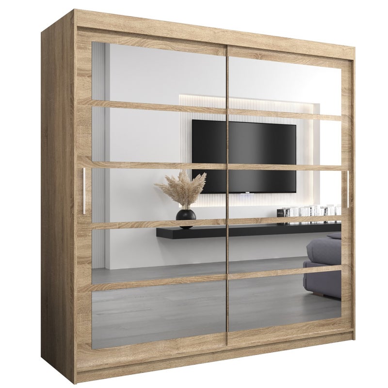 Szafa przesuwna garderoba ROMA 2 200 x 62 x 200 cm Sonoma - Abiks Meble