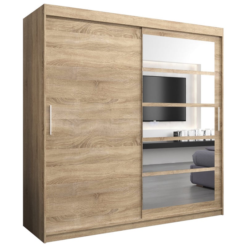 Szafa przesuwna garderoba ROMA 1 200 x 62 x 200 cm Sonoma - Abiks Meble