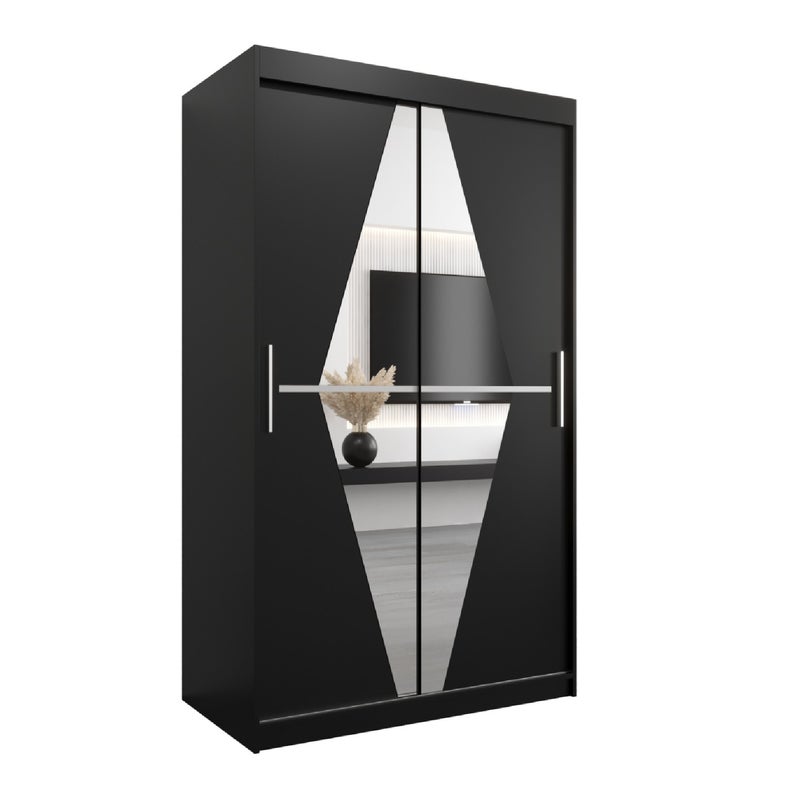 Szafa przesuwna garderoba BOLIWIA 120 x 62 x 200 cm Czarny - Abiks Meble