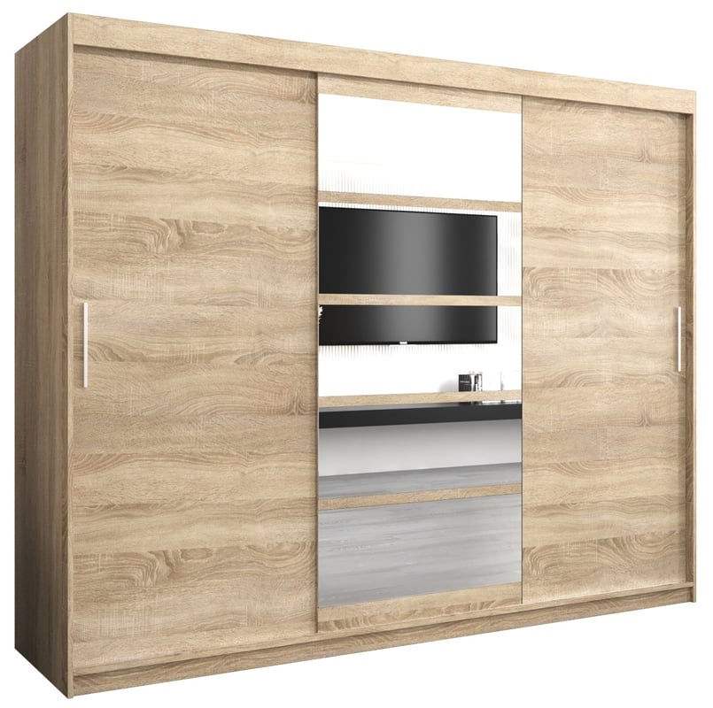 Szafa przesuwna garderoba ROMA 1 250 x 62 x 200 cm Sonoma - Abiks Meble