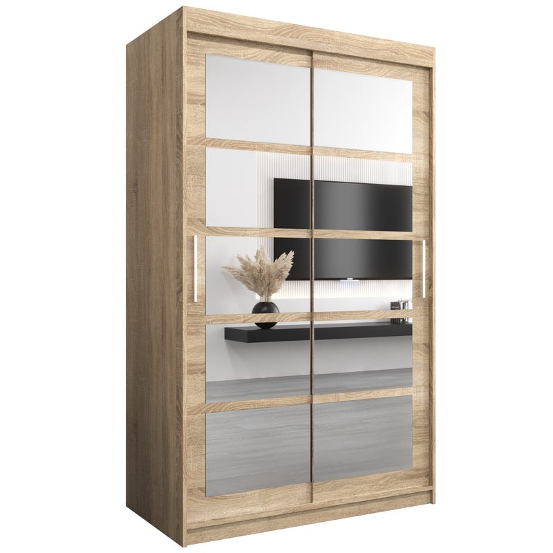 Szafa przesuwna garderoba ROMA 2 120 x 62 x 200 cm Sonoma - Abiks Meble